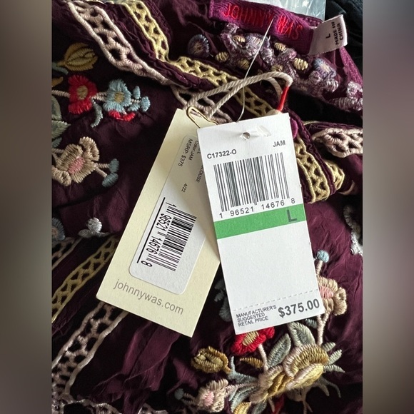 Johnny Was Women's Size Large Carmen Button Up Blouse Purple - Picture 6 of 6